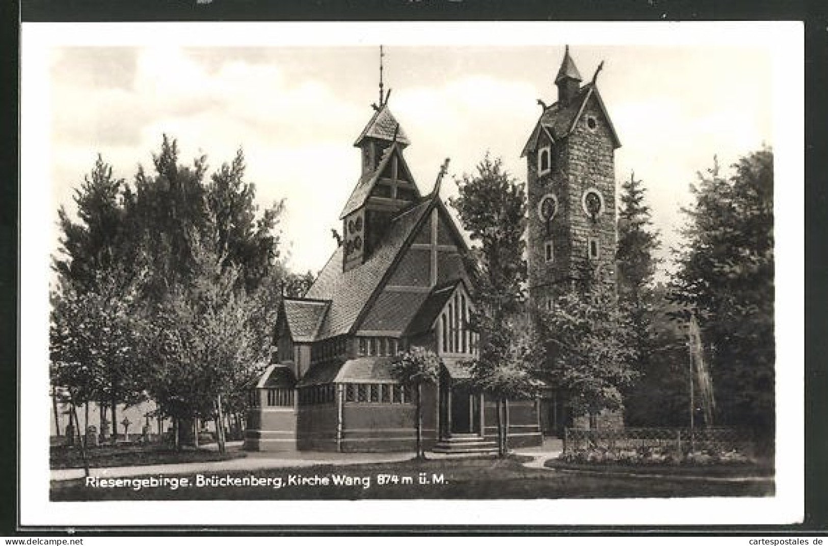 AK Brückenberg, An Der Kirche Wang  - Schlesien