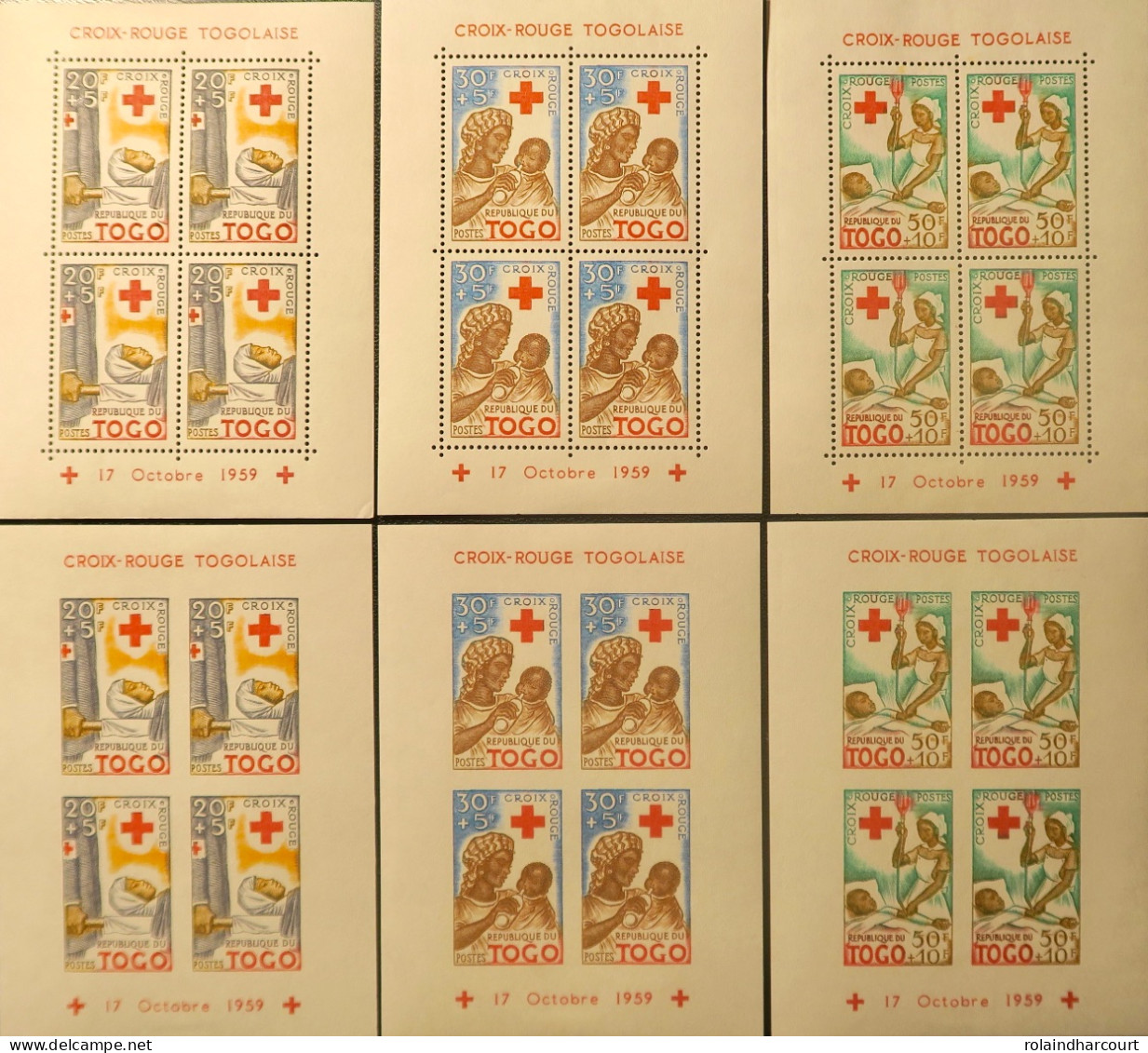 R2253/841 - TOGO - 1959 - CROIX ROUGE - SERIE COMPLETE - N°2 à 4 NEUFS* TIMBRES DENTELES Et N.D. - Togo (1960-...)