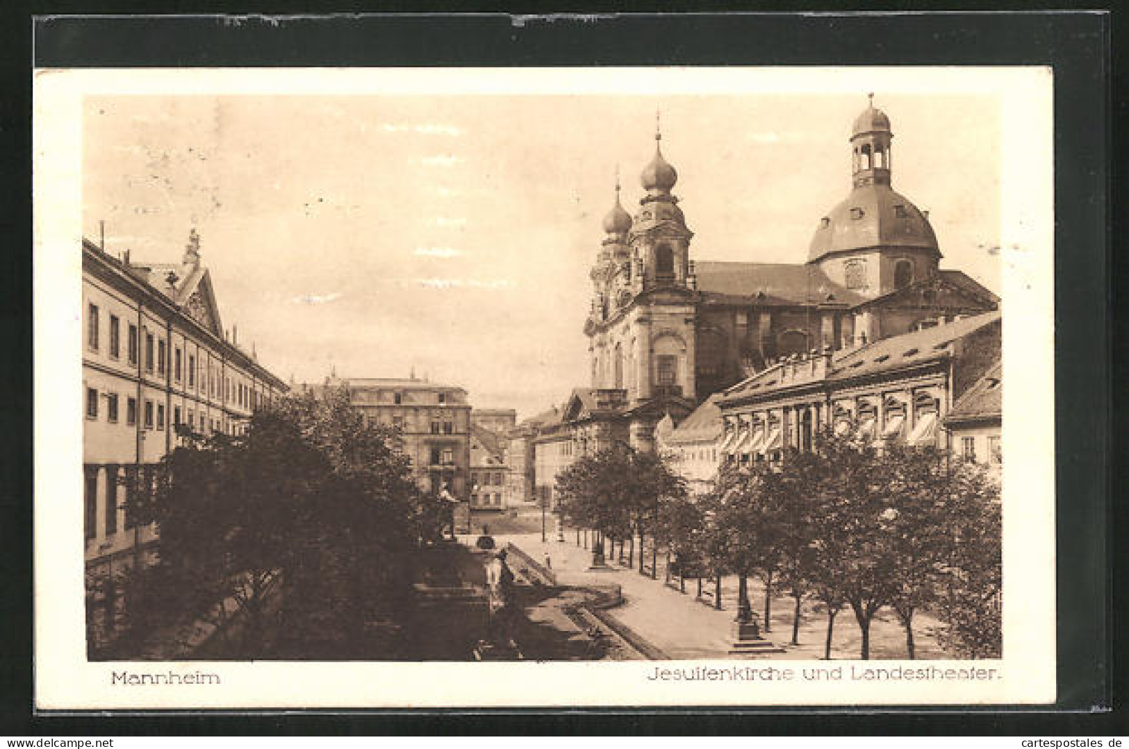 AK Mannheim, Jesuitenkirche Und Landestheater  - Théâtre