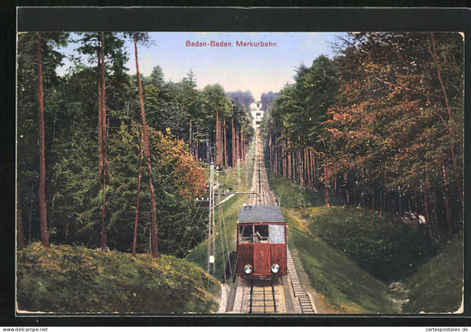 AK Baden-Baden, Merkurbahn  - Baden-Baden
