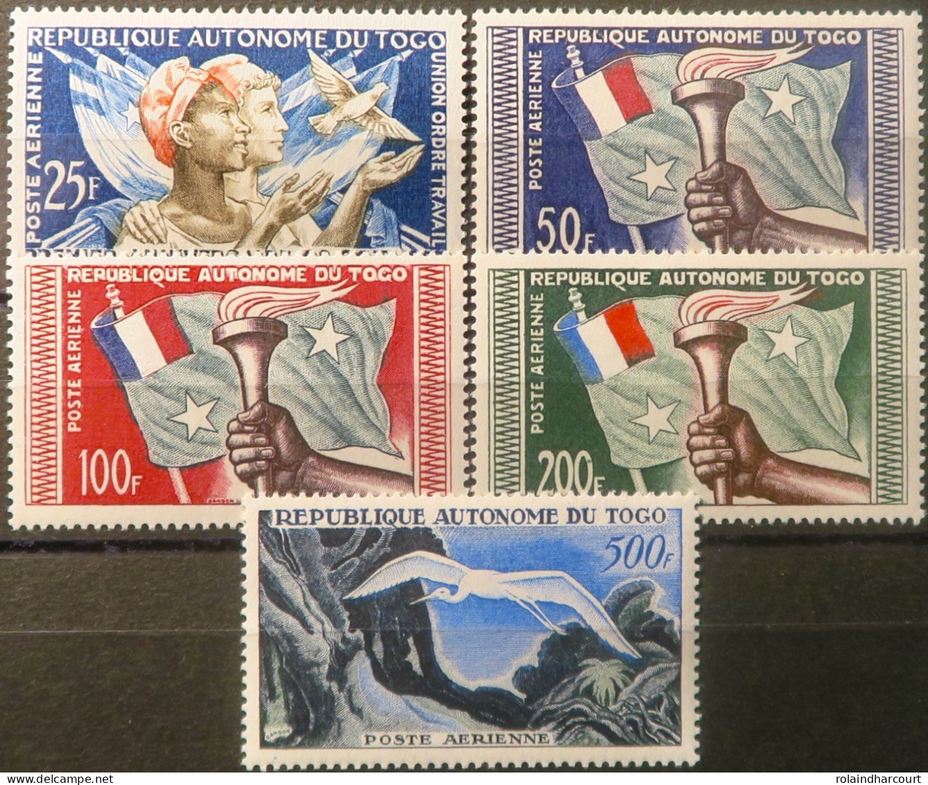 R2253/842 - TOGO - 1957 - POSTE AERIENNE - SERIE COMPLETE - N°25 à 28 NEUFS* - Togo (1960-...)