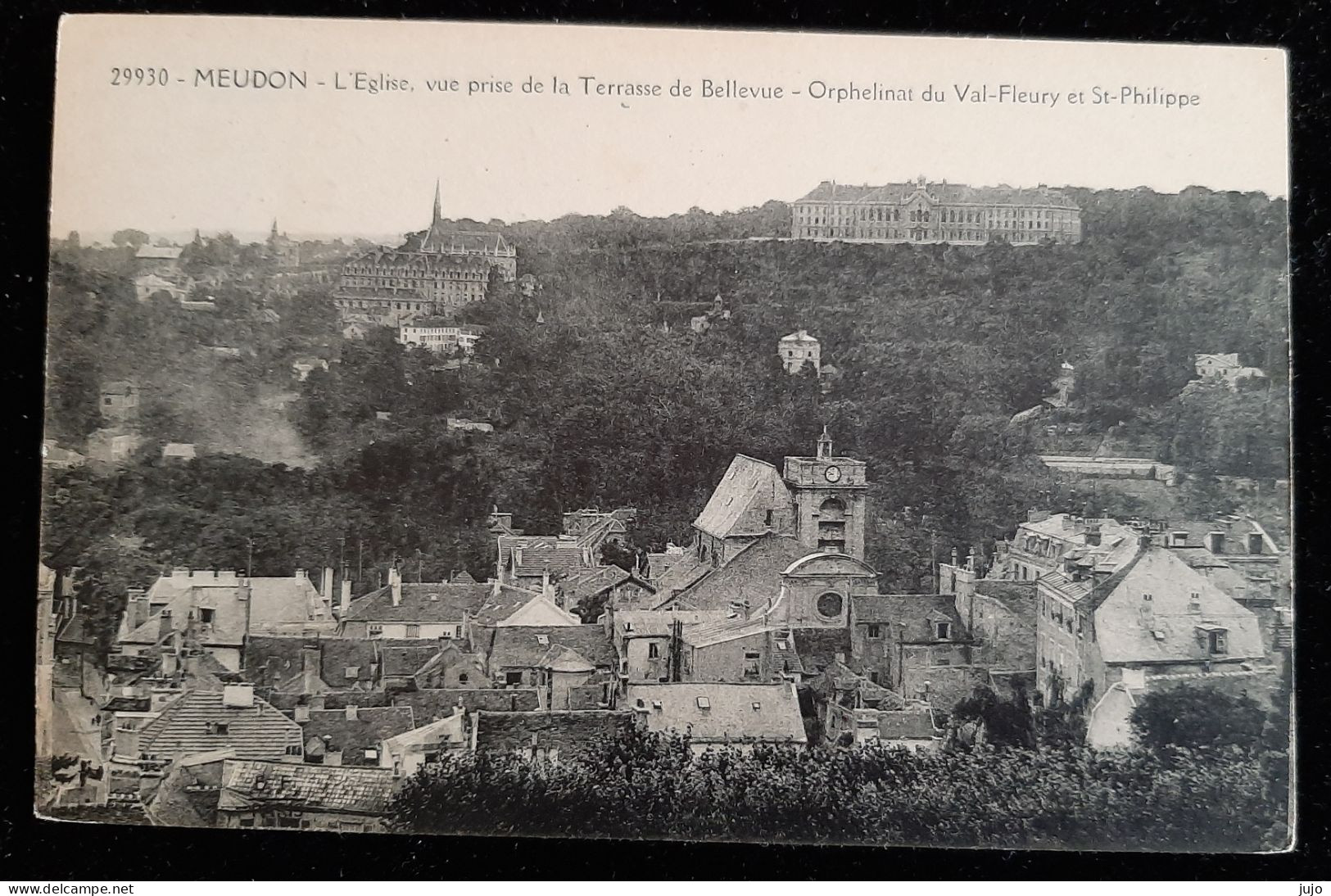 92 - MEUDON - L'Eglise Vue De La Terrasse De Bellevue - Orphelinas De Val Fleury Et St Philippe - Meudon