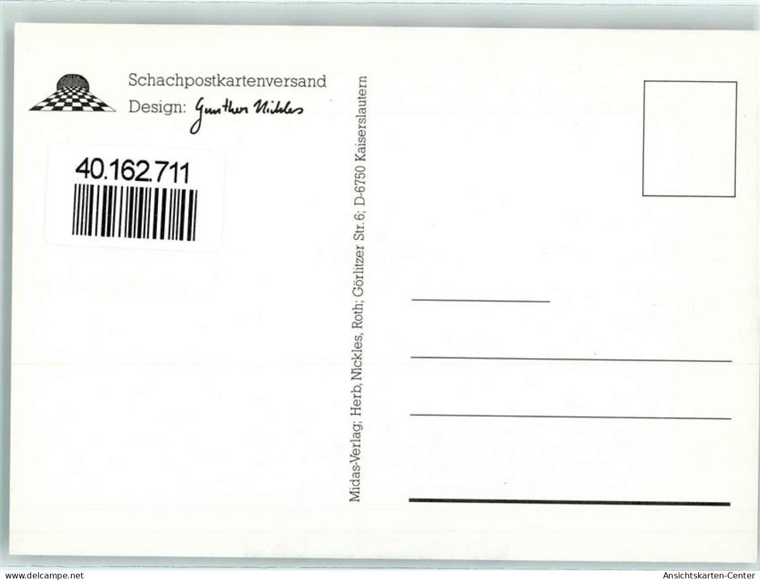 40162711 - Schachpostkartenversand - Other & Unclassified