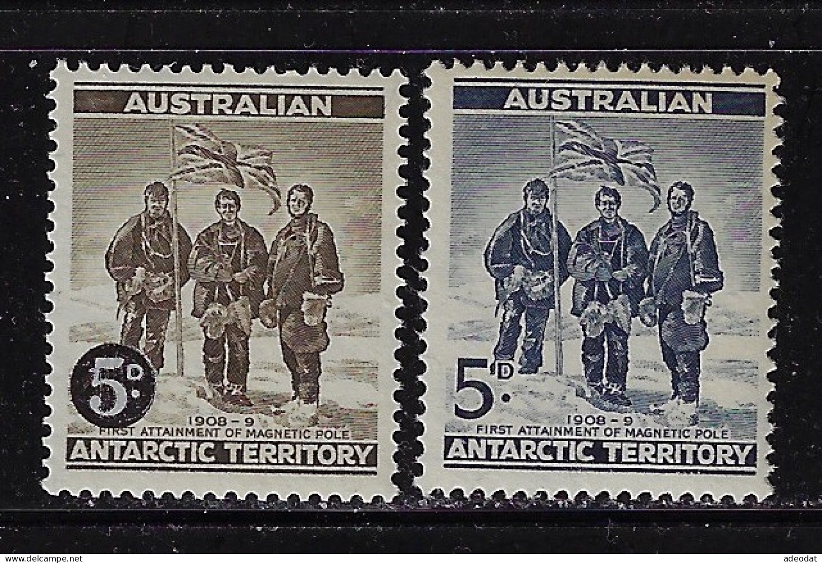 AUSTRALIAN  ANTARCTIC TERRITORY 1957  SCOTT #L1,L6 MNH - Unused Stamps