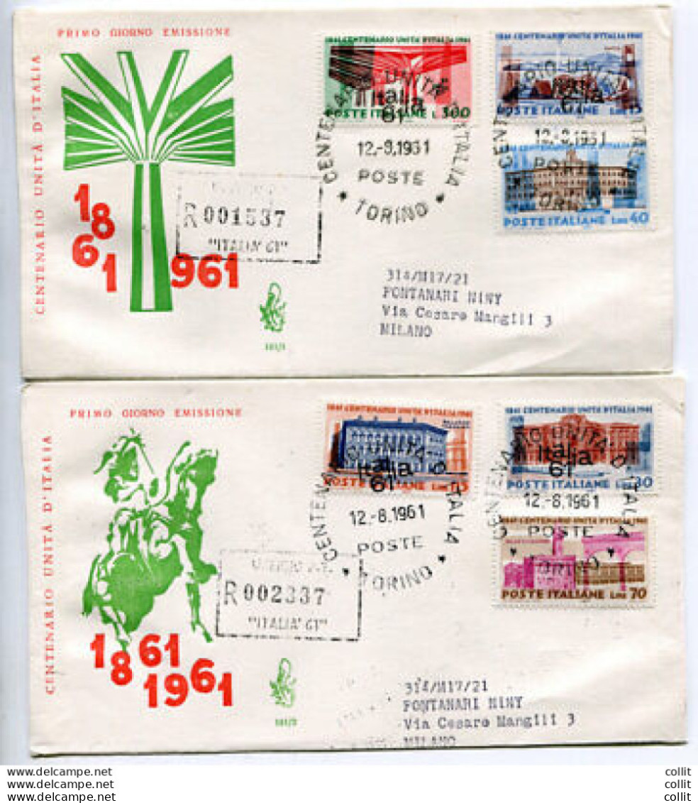 Italia FDC Venetia 1961 Unità D'Italia  Viaggiata Racc. Per L'Italia - FDC