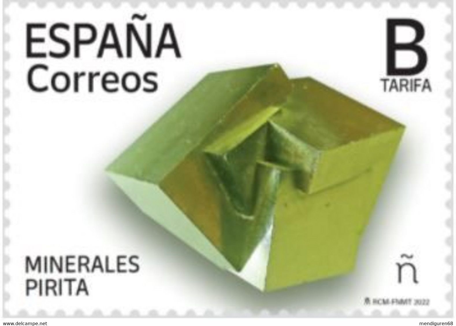 ESPAGNE SPANIEN SPAIN ESPAÑA 2022 MINERALS MINERALES: PYRITE-PIRITA MNH ED 5541 MI 5591 YT 5296 SC 4579 SG 5541 - Neufs