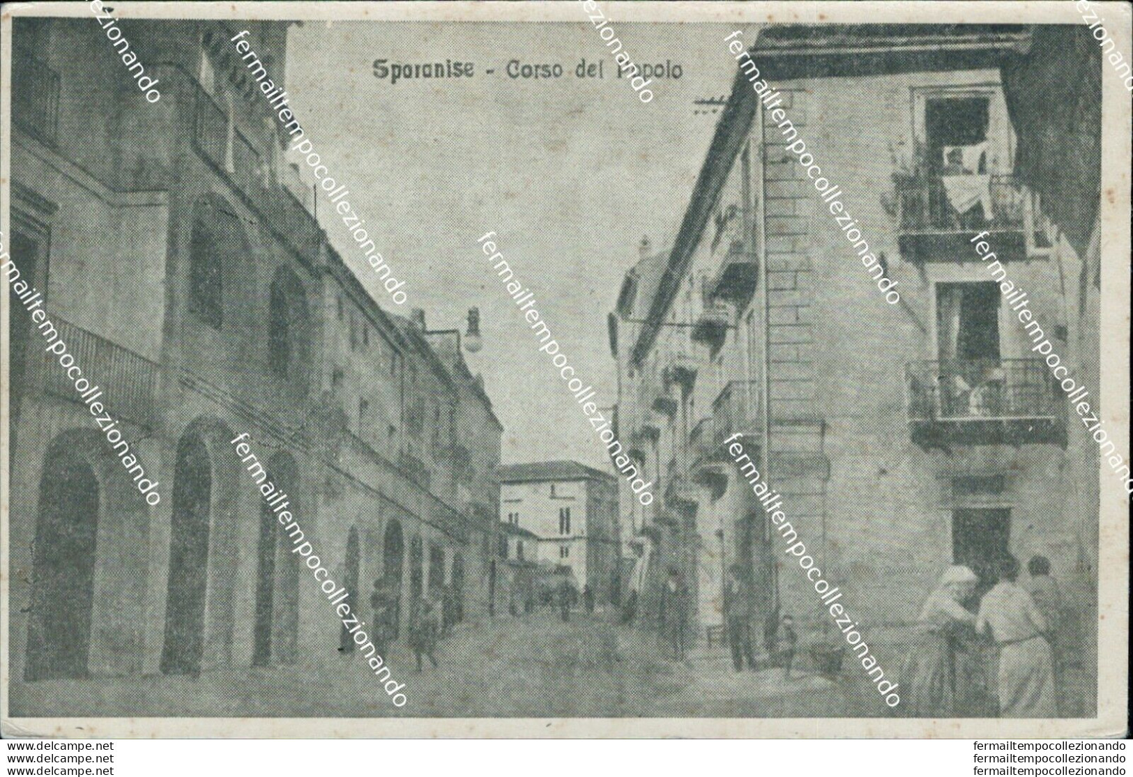 Az570 Cartolina Sparanise Corso Del Popolo Provincia Di Caserta - Caserta