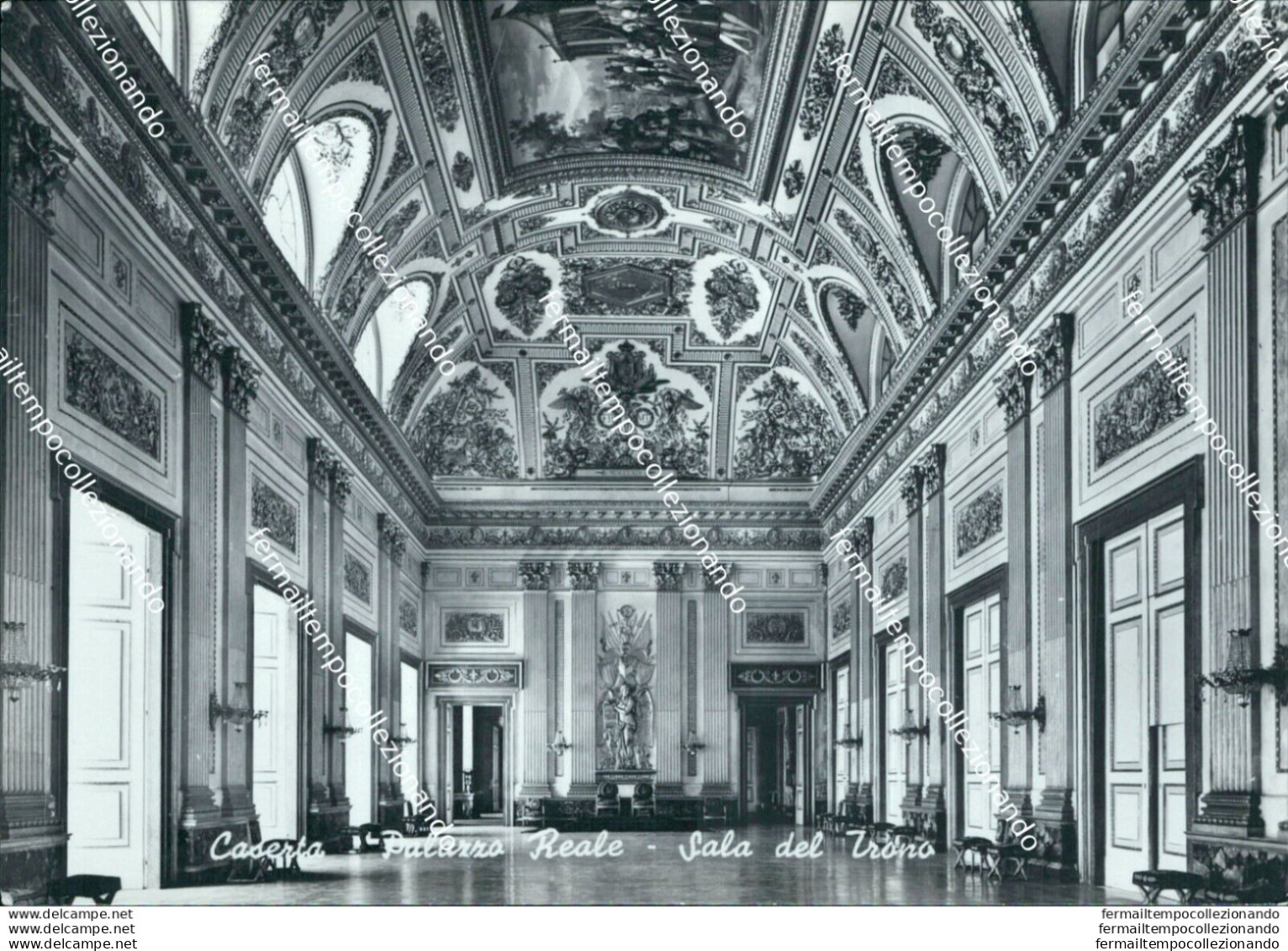Br82 Cartolina Caserta Citta' Palazzo Reale Sala Del Trono Campania - Caserta