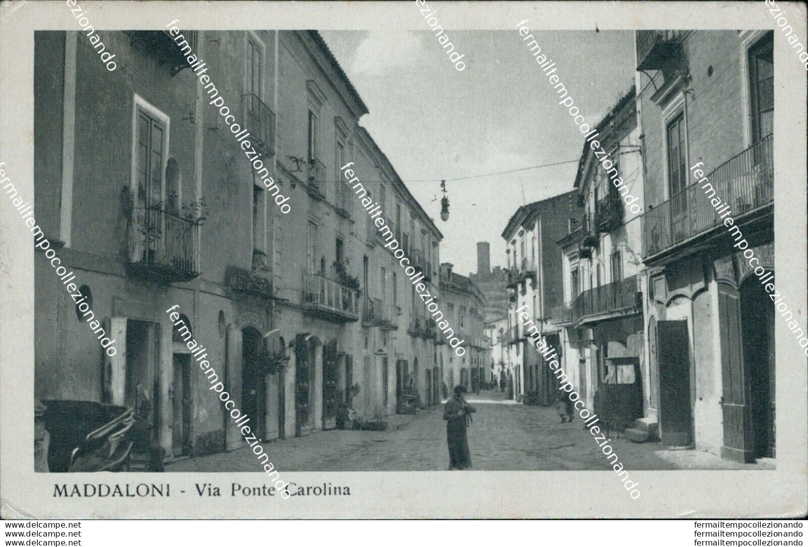 Bu18 Cartolina  Maddaloni Via Ponte Carolina Provincia Di Caserta - Caserta