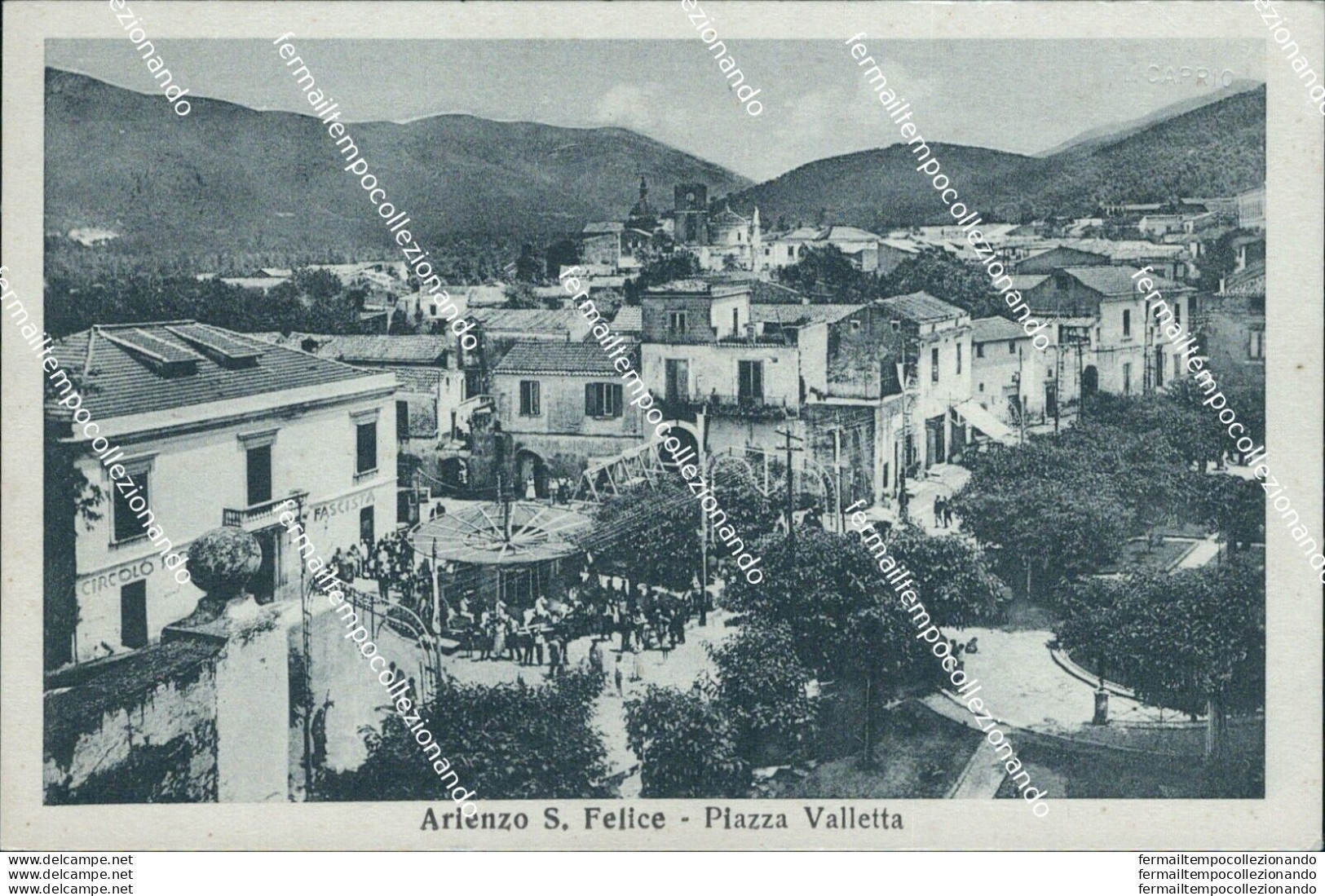 Bu30 Cartolina Arienzo S.felice Piazza Valletta Provincia Di Caserta Campania - Caserta