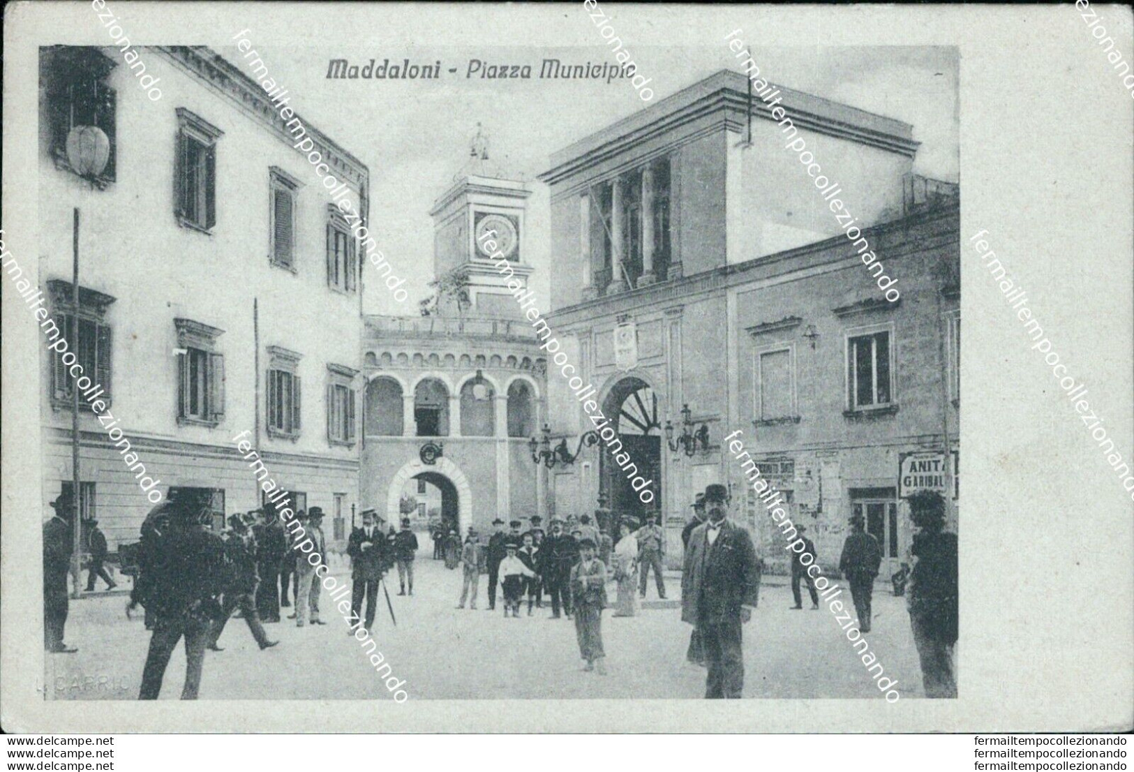 Bu28 Cartolina Maddaloni Piazza Municipio Provincia Di Caserta Campania - Caserta
