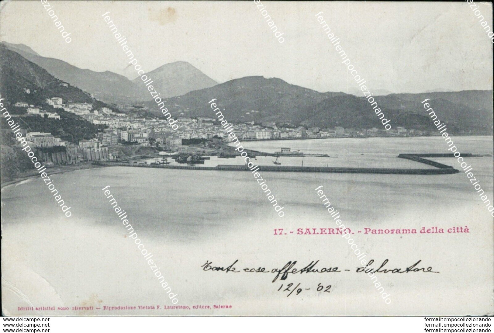 Bu81 Cartolina  Salerno Citta' Panorama Della Citta' Inizio 900 Campania - Salerno