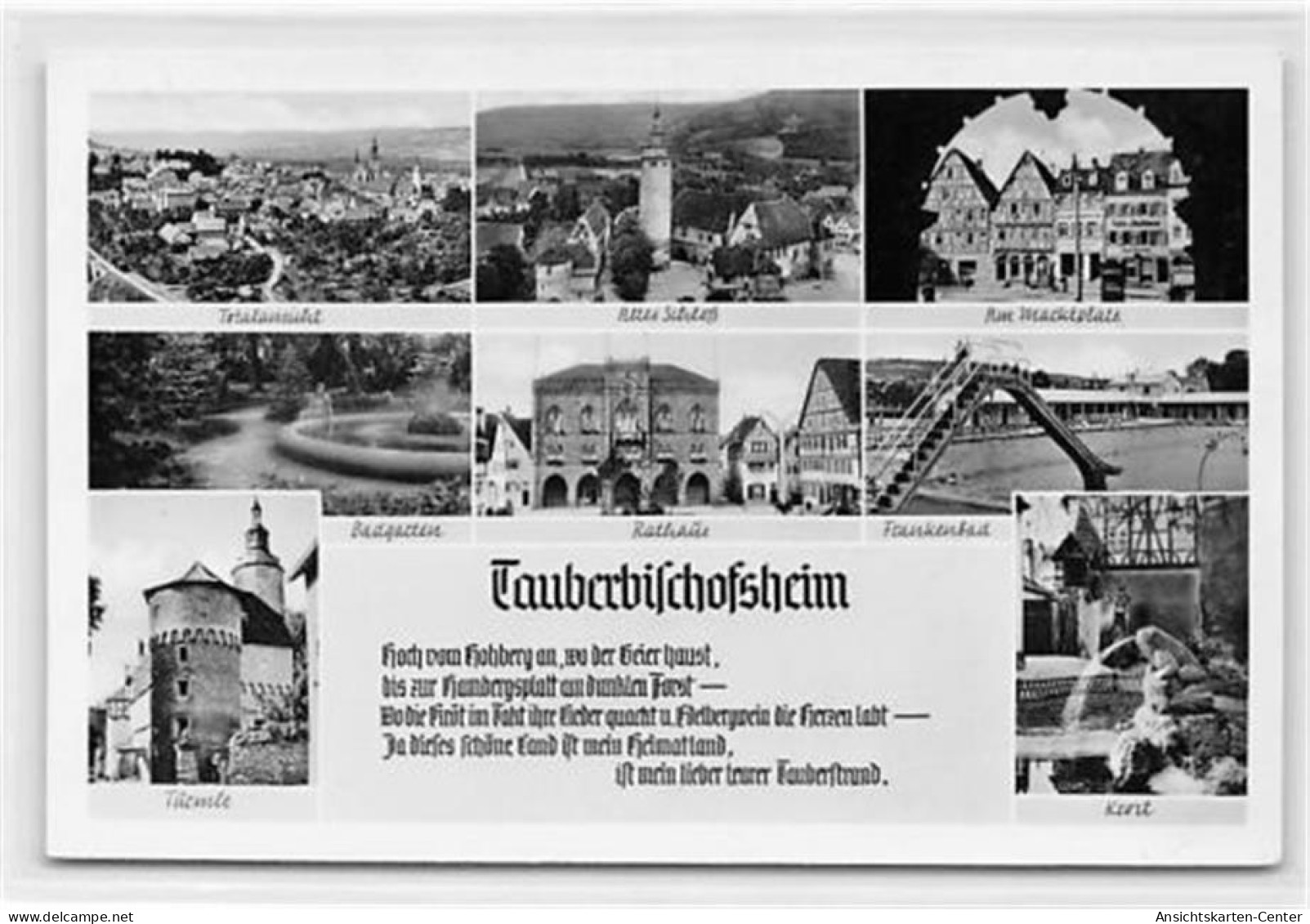 39104211 - Tauberbischofsheim. Marktplatz Frankenbad Alte Schloss Ungelaufen  Gute Erhaltung. - Tauberbischofsheim