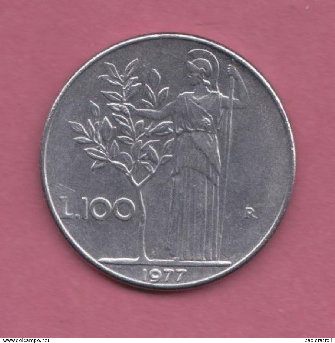 Italia, 1977- 100 Lire ( Large Type)- Acmonital- Obverse Allegory Of Italian Repubblic. Reverse Goddess Minerva- - 100 Lire