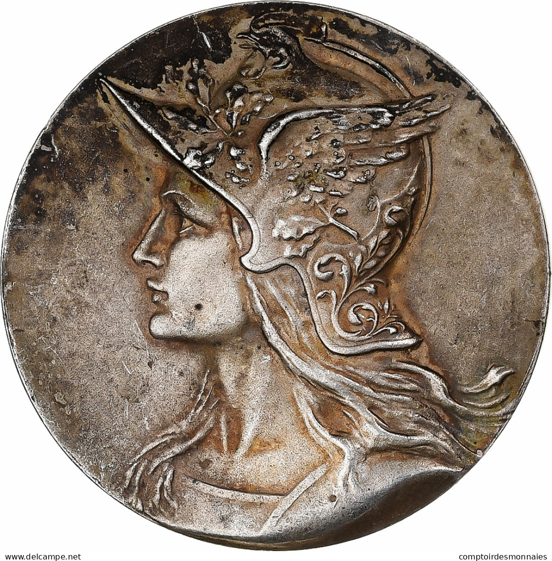 France, Médaille, Marianne Casquée, Cercle De La Librairie, 1943, Bronze - Autres & Non Classés