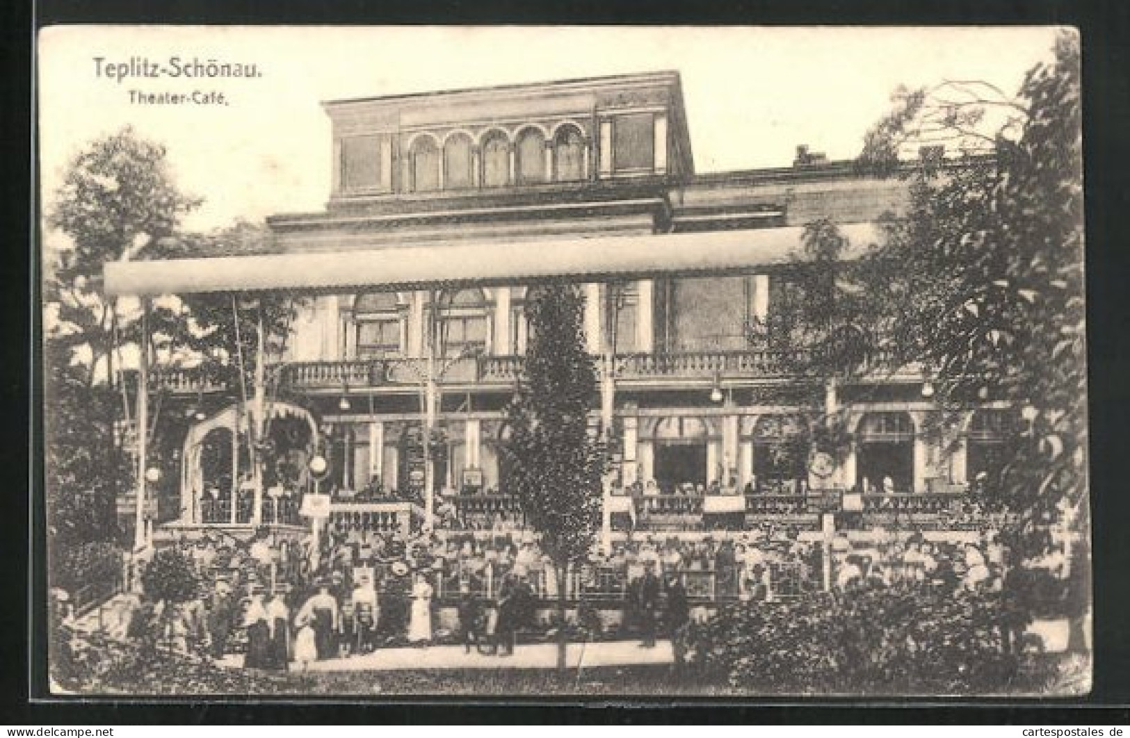 AK Teplitz Schönau / Teplice, Theater-Café  - Tchéquie