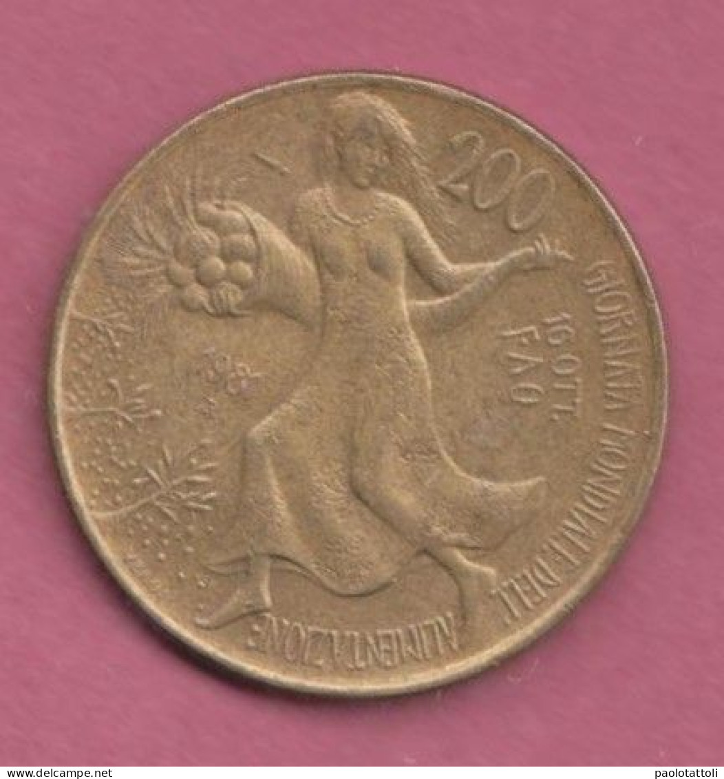 Italia, 1981- 200 Lire. Circulating Commemorative Coin-Bronzital- Obverse Villa Lubin. - 200 Lire
