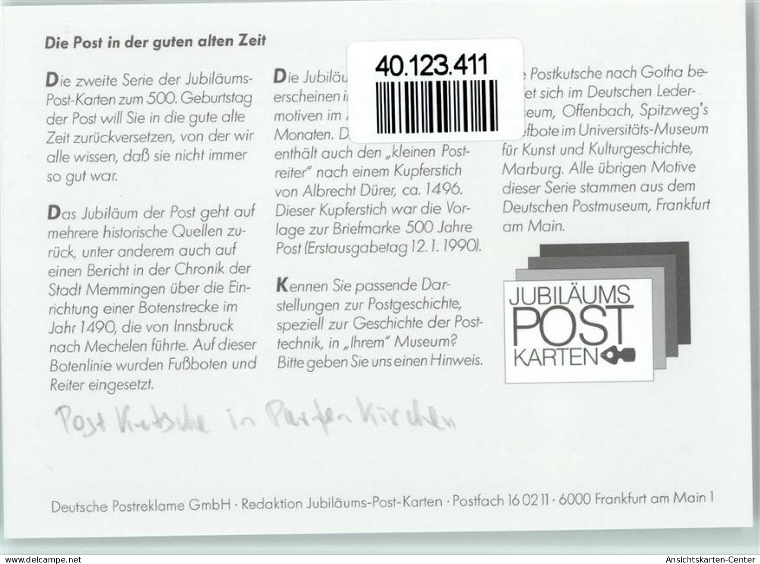 40123411 - Postkutschen Postkutsche In Partenkirchen - Autres & Non Classés