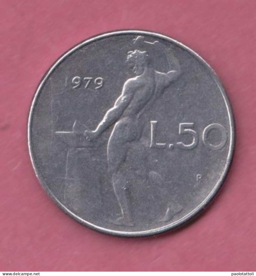 Italia, 1979- 50 Lire ( Large Type)- Acmonital- Obverse Allegory Of Italian Repubblic. - 50 Lire