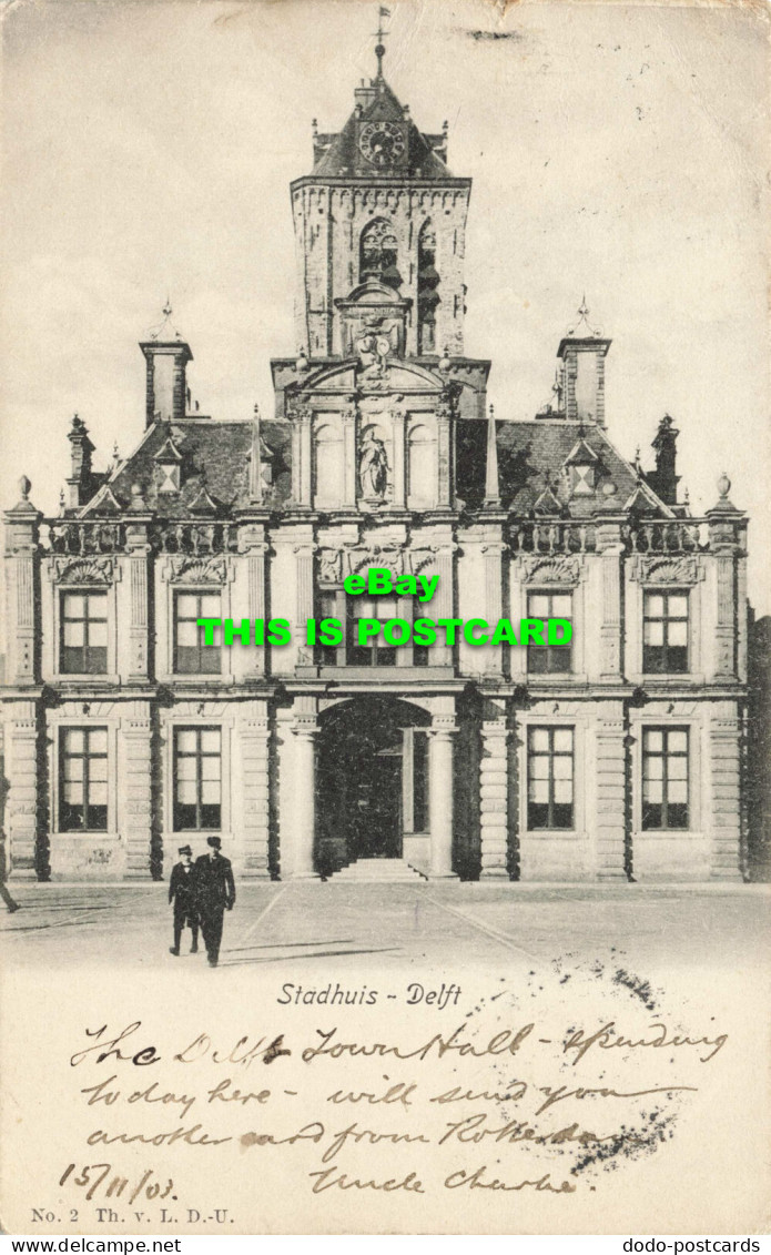 R583946 Stadhuis. Delft. Th. V. L. D. No. 2. 1903 - World