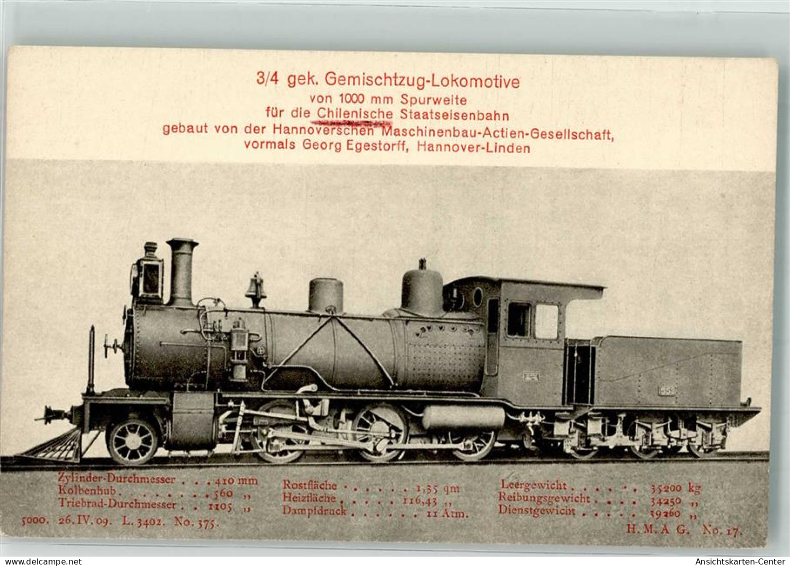 13531811 - Hanomag Nr. 17 Chilenische Staatseisenbahn - Treni