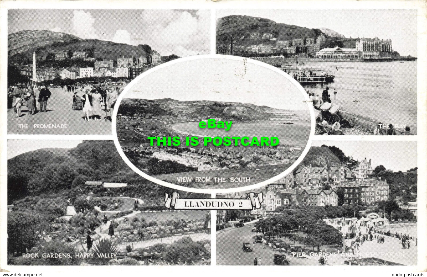 R583381 Llandudno 2. View From The South. The Promenade. Rock Gardens. Happy Val - Wereld