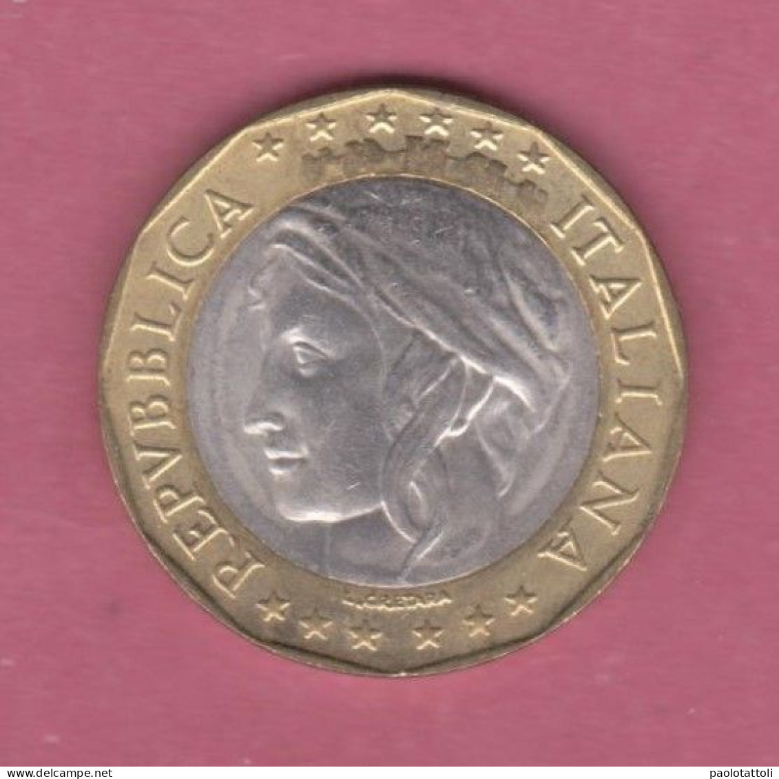 Italia, 1997- 1000 Lire - Bimetallic Copper-nickel Center In Bronzital Ring- Obverse Allegory Of Italian Repubblic. - 1 000 Liras