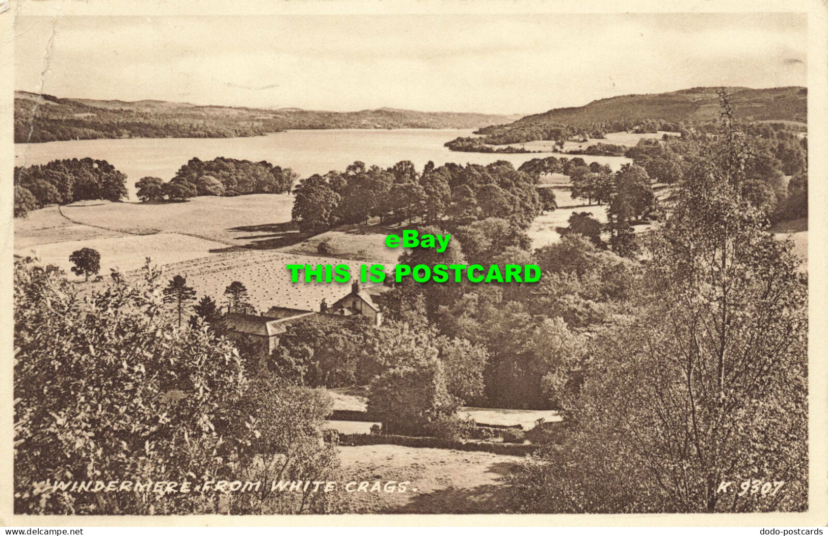 R584231 Windermere From White Crags. Valentine. Sepiatype. 1956 - Welt