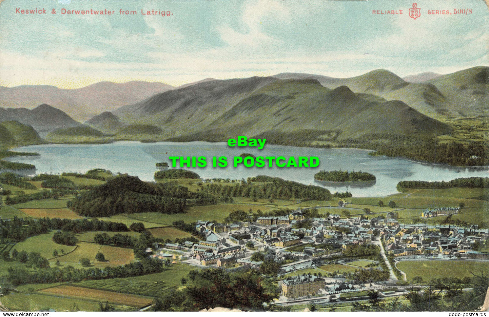 R584236 Keswick And Derwentwater From Latrigg. W. R. And S. Reliable Series. 191 - Welt