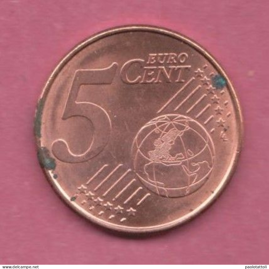 Italy, 2018- 5 Cent-  Copper Plated Steel- Obverse Colisseum. Reverse A Globe, Next To The Face Value- - Italy