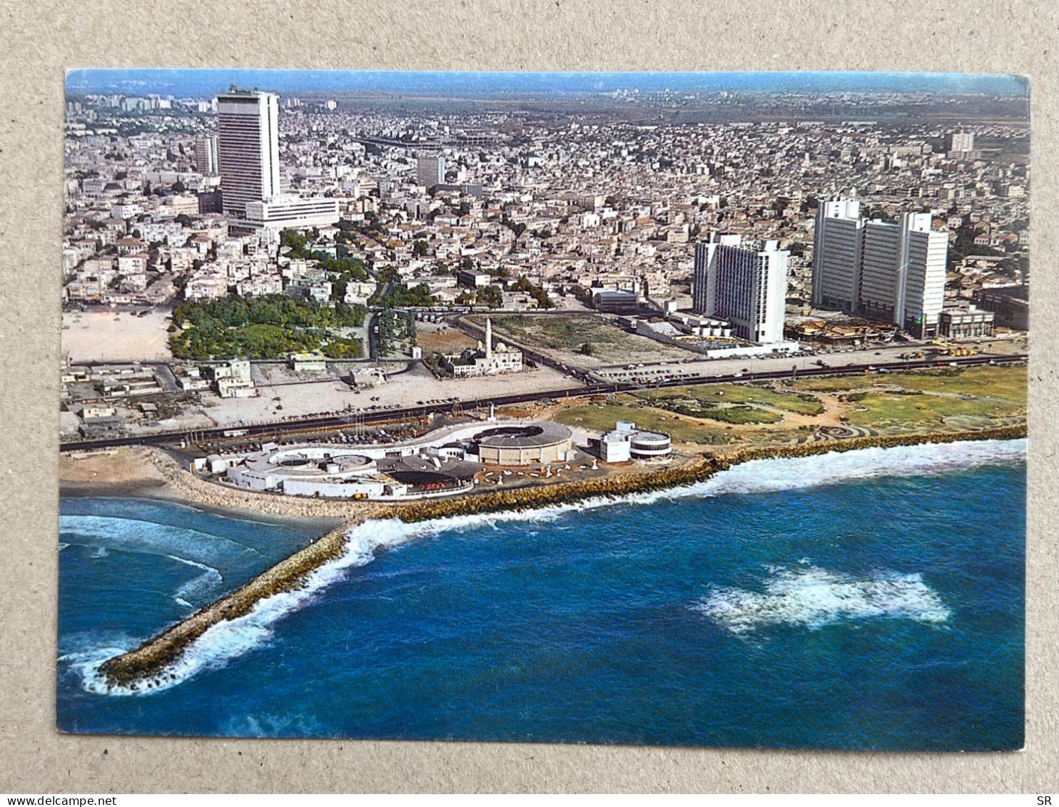 GEOGRAPHICAL POSTCARD - TEL AVIV, Southwest Of The City: Dolphinarium, Hasan Bek Mosque And Migdal Shalom ISRAEL - Israel
