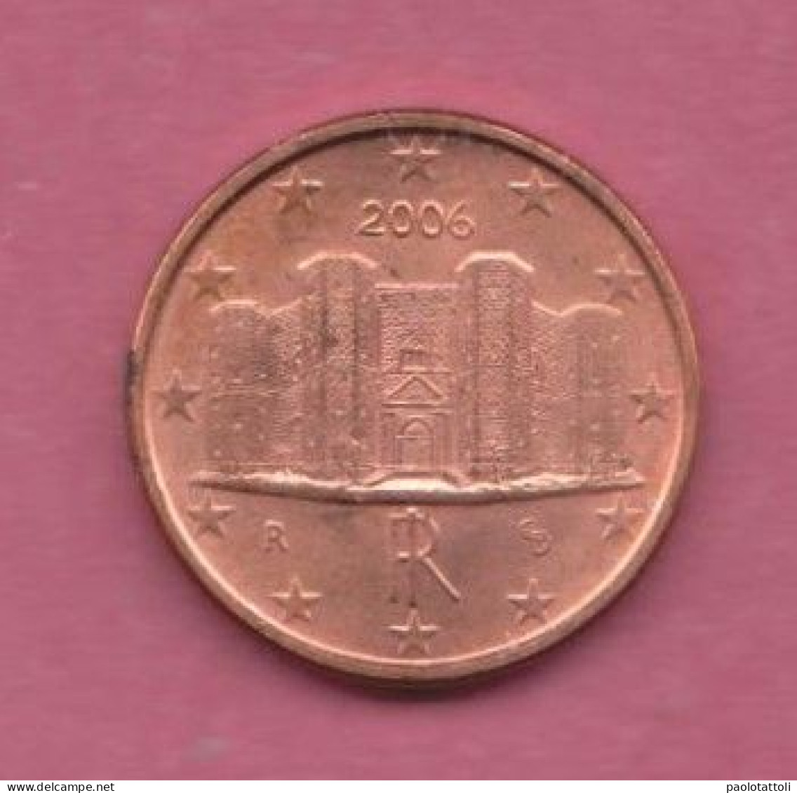 Italy. 2006- 1 Cent-  Copper Plated Steel- Obverse Dem Monte Castle . Reverse A Globe, - Italy