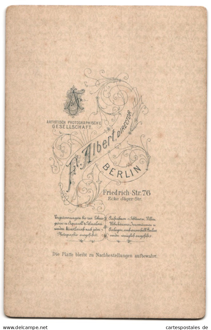Fotografie F. Albert, Berlin, Friedrich-Str. 76, Portrait Prinzessin Luise Von Preussen Im Königsmantel  - Personalidades Famosas