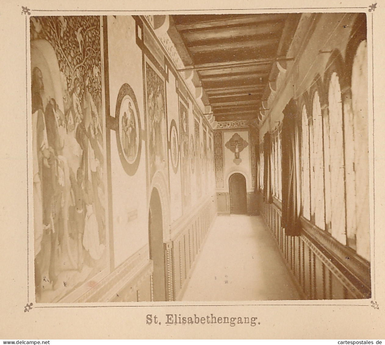 Fotoalbum 10 Fotografien, Ansicht Eisenach, Wartburg Hofraum, Landgrafenhaus, Bankettsaal, Lutherstube, Eingang 