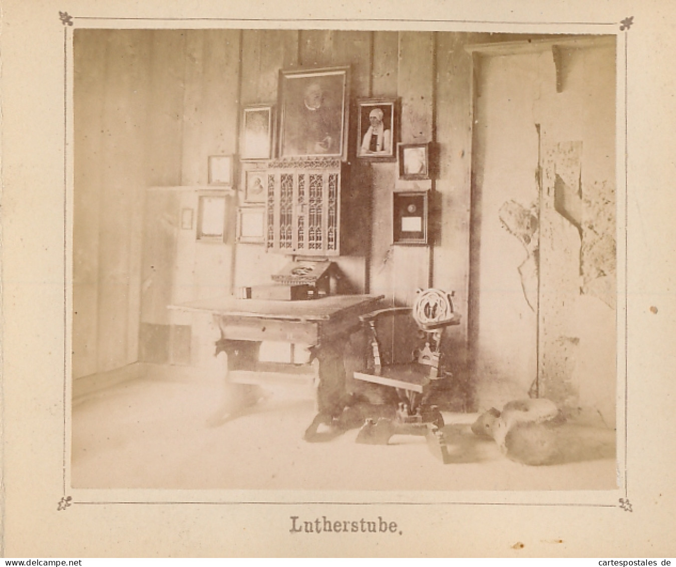 Fotoalbum 10 Fotografien, Ansicht Eisenach, Wartburg Hofraum, Landgrafenhaus, Bankettsaal, Lutherstube, Eingang 