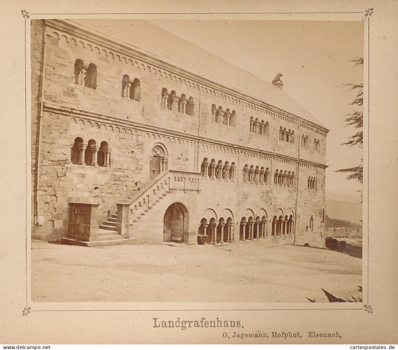 Fotoalbum 10 Fotografien, Ansicht Eisenach, Wartburg Hofraum, Landgrafenhaus, Bankettsaal, Lutherstube, Eingang 