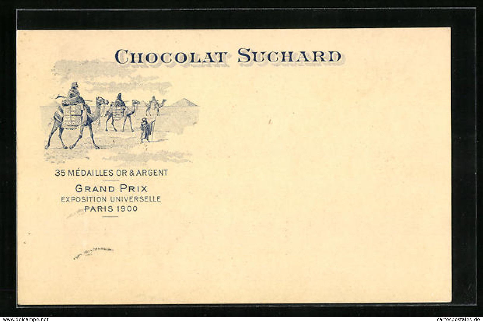 Lithographie Chocolat Suchard, Karawane Vor Pyramiden Mit Schokolade  - Cultures