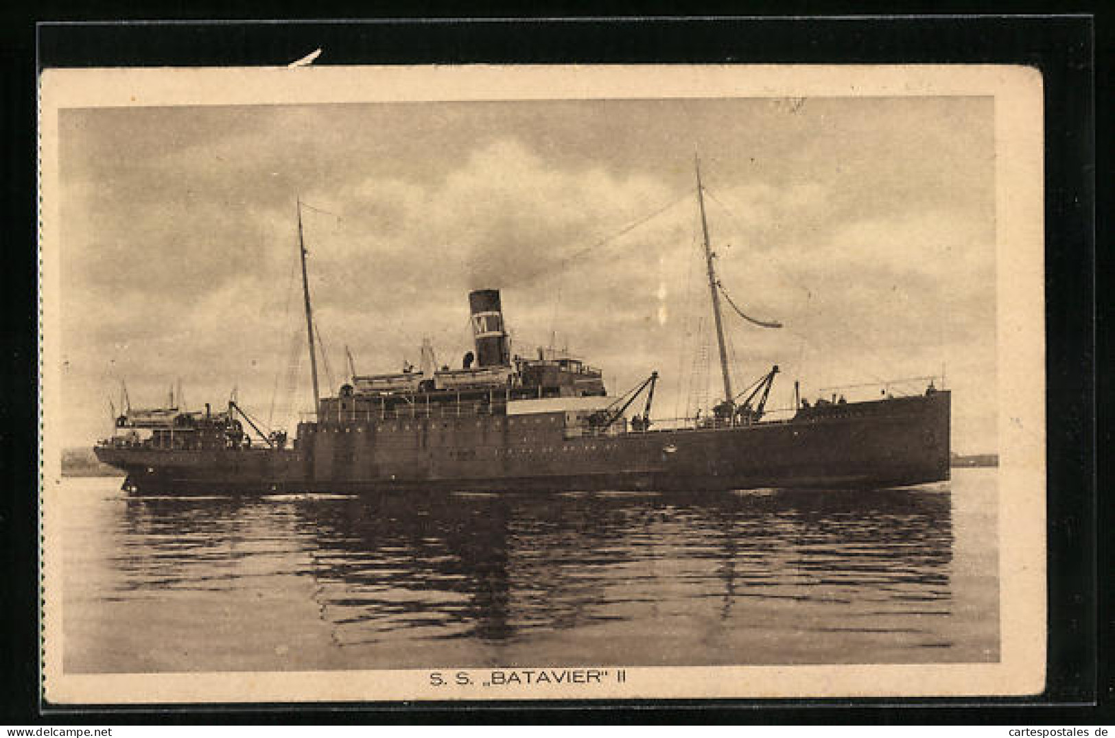 AK Handelsschiff SS Batavier II Bei Ruhiger See  - Koopvaardij