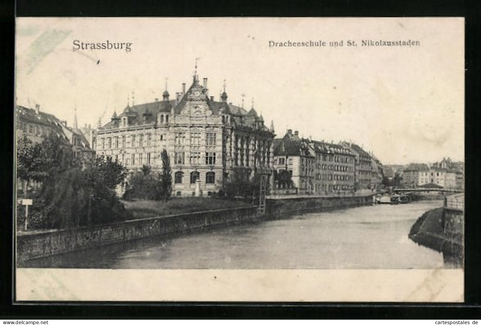 CPA Strassburg, Drachenschule Et St. Nikolausstaden  - Other & Unclassified