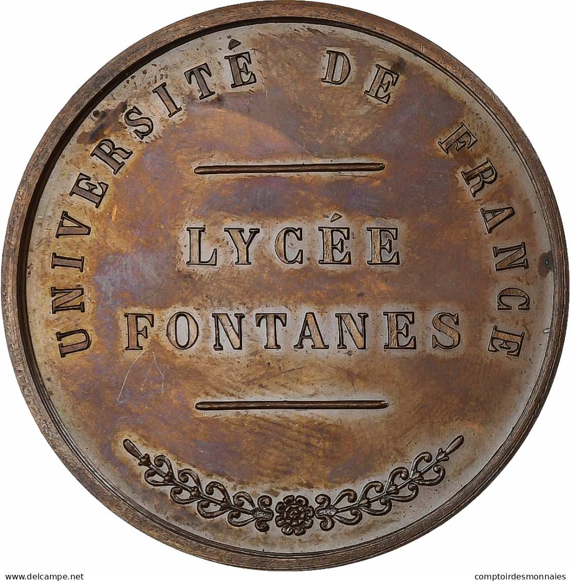 France, Médaille, Université De France, Lycée Fontanes, Cuivre, SPL - Autres & Non Classés