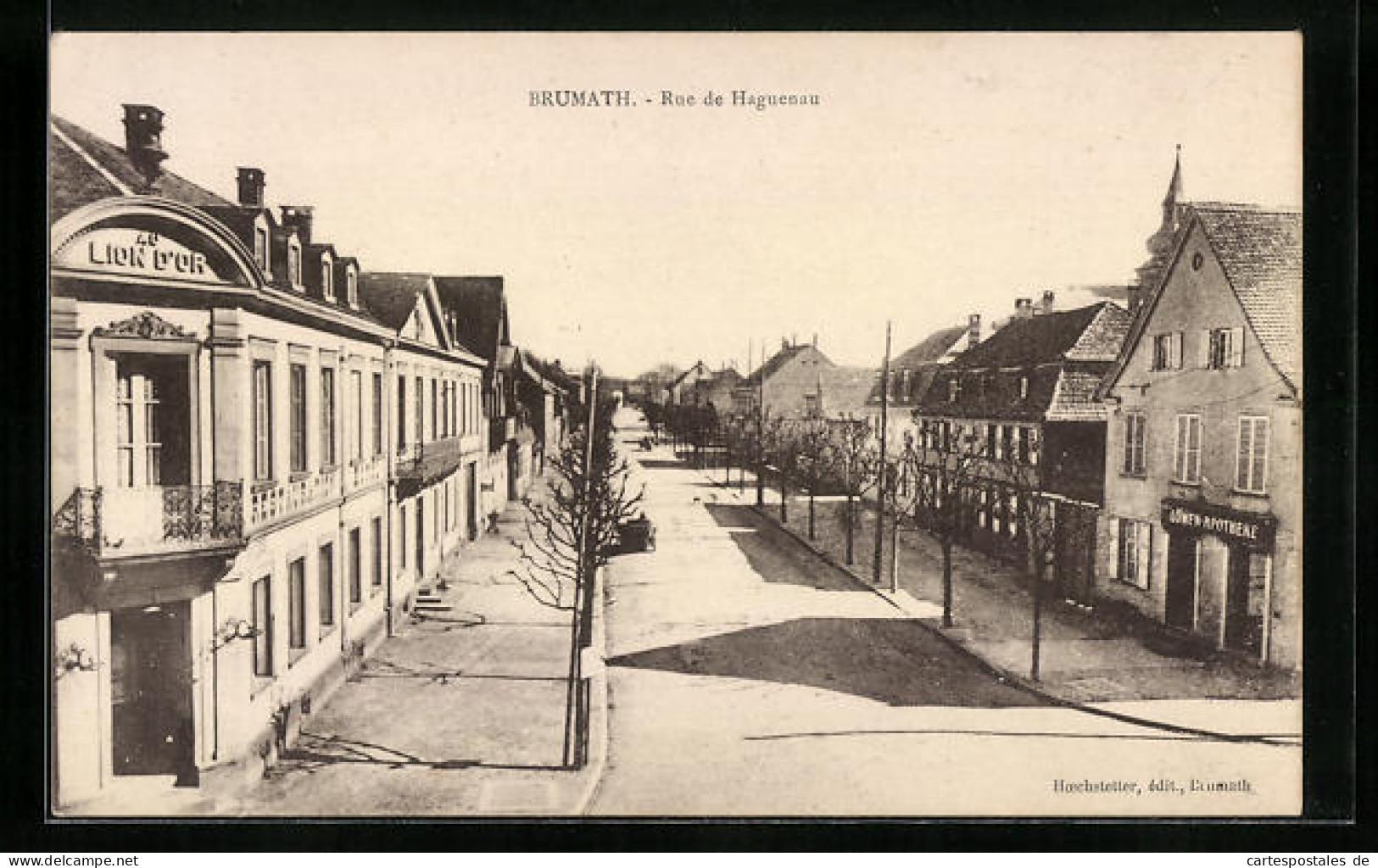 CPA Brumath, Rue De Haguenau, Vue De La Rue  - Haguenau