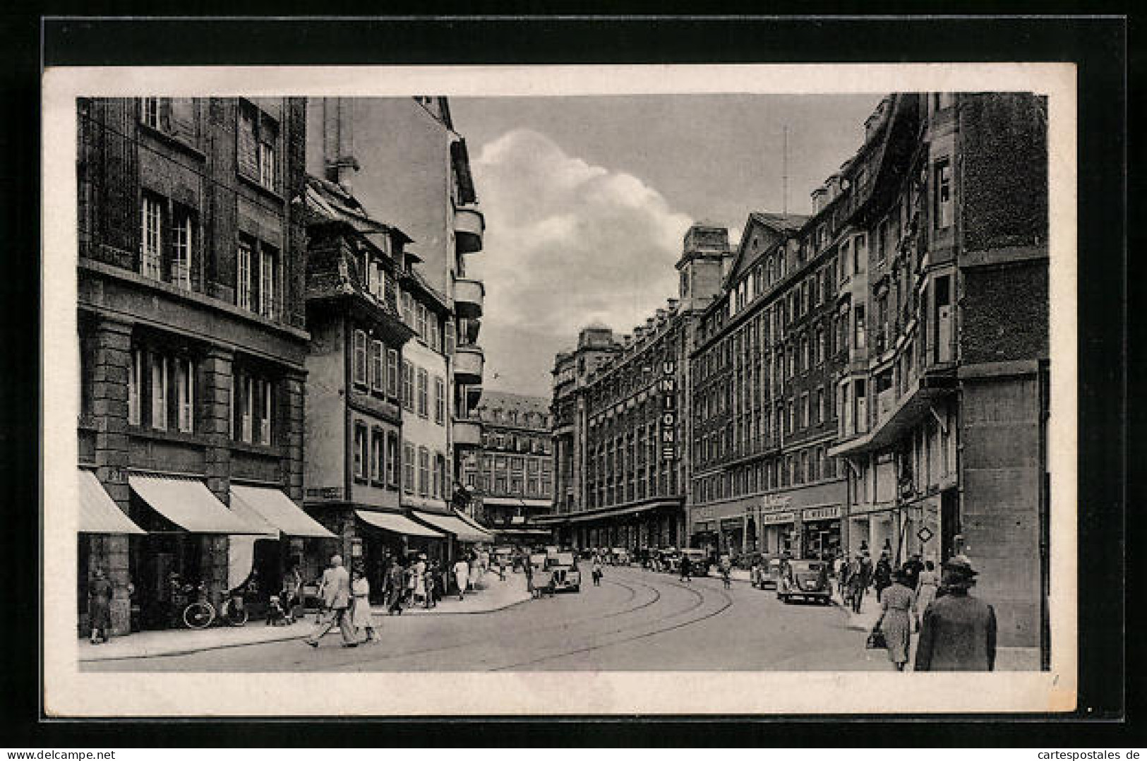 CPA Strassburg, Strasse Des 19. Juni Avec Commercesn  - Autres & Non Classés