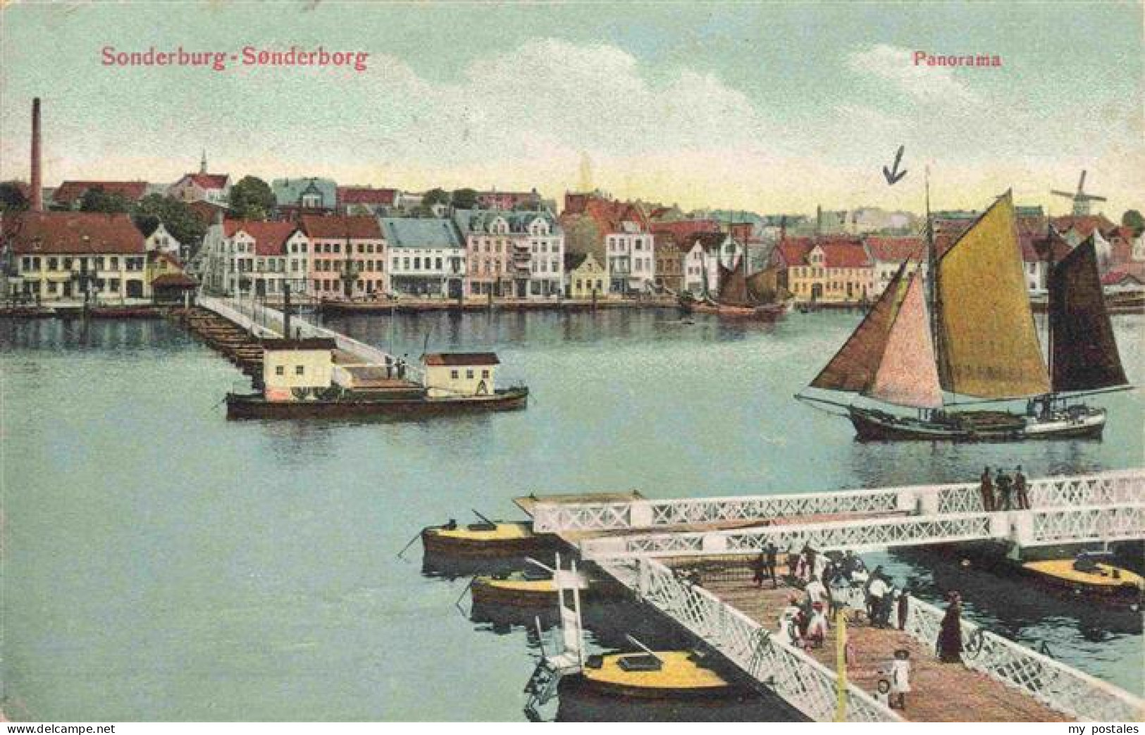 73976626 Sonderburg_DK Panorama Hafen - Danemark