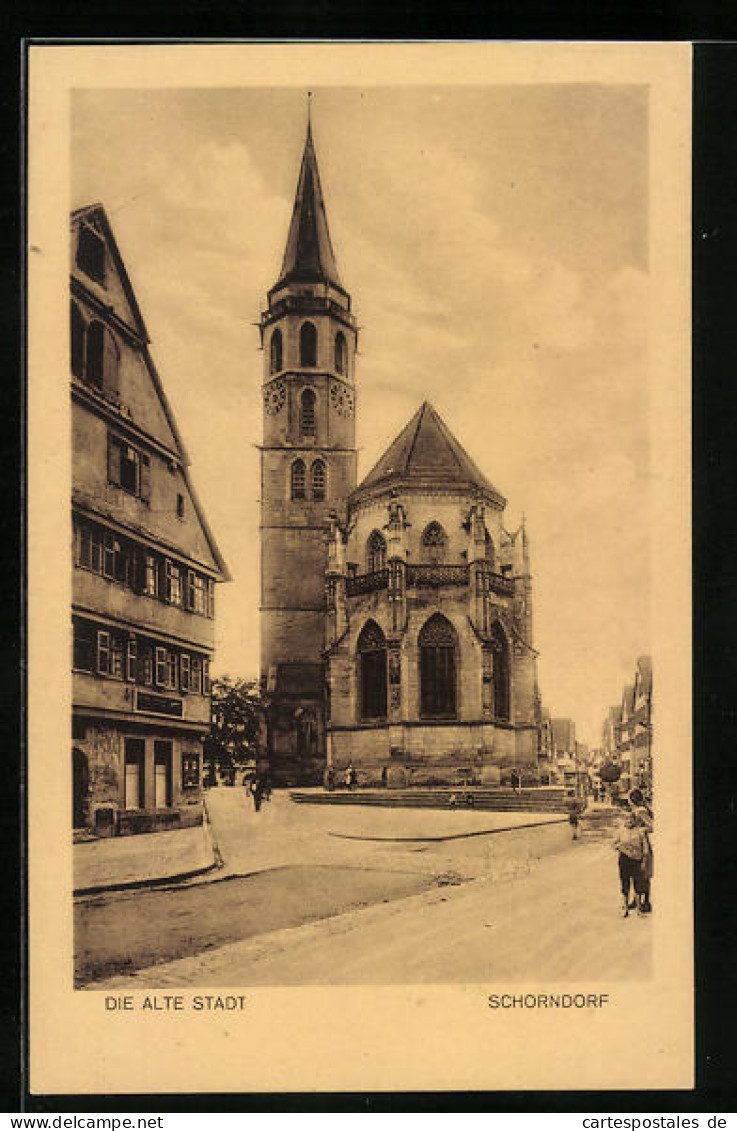 AK Schorndorf, Die Alte Stadt Mit Kirche  - Schorndorf