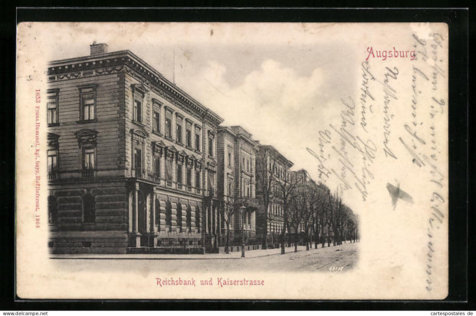 AK Augsburg, Reichsbank Und Kaiserstrasse  - Augsburg
