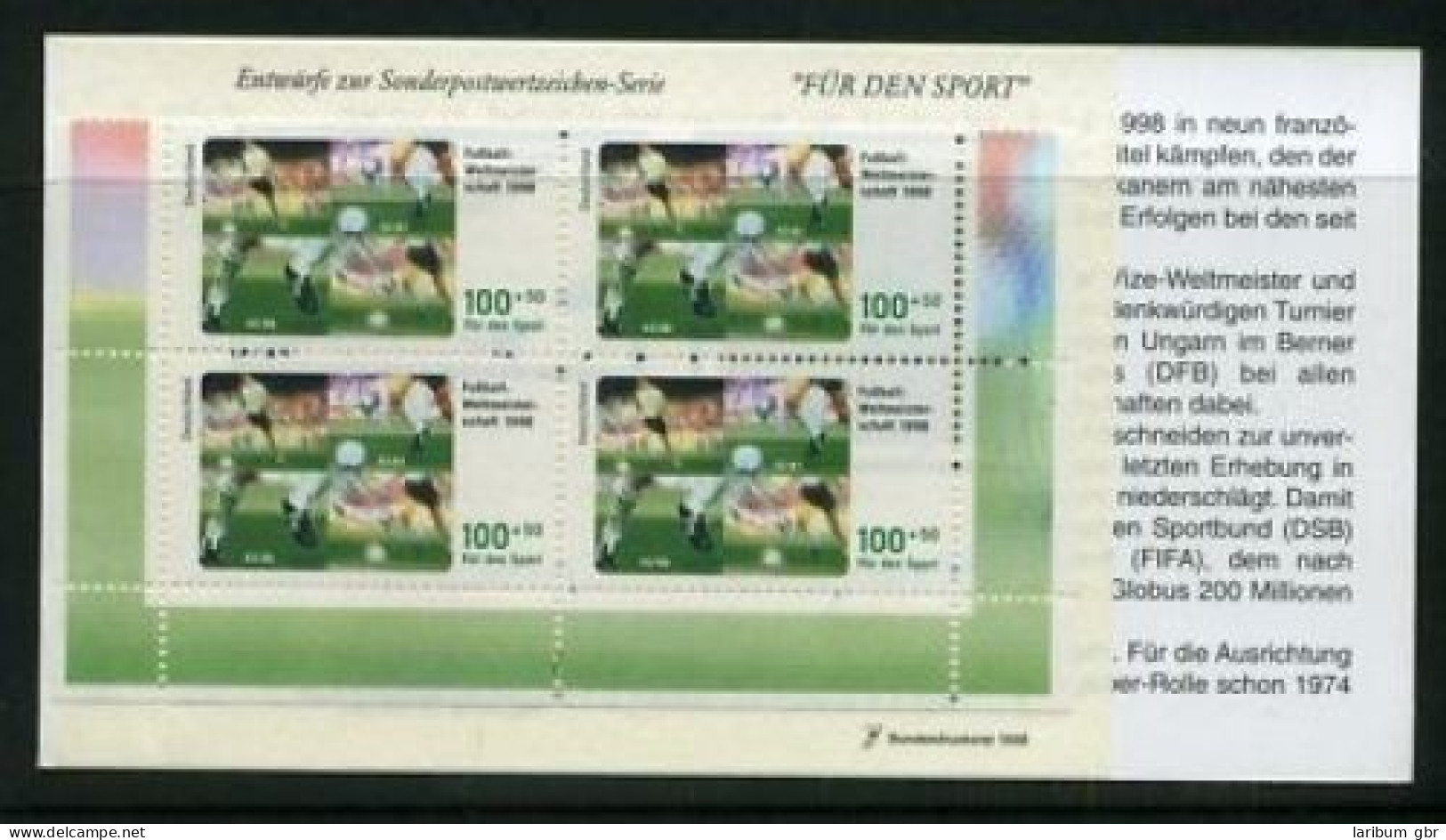 Bund MH Mit 1968 Postfrisch Fußball #GB681 - Other & Unclassified