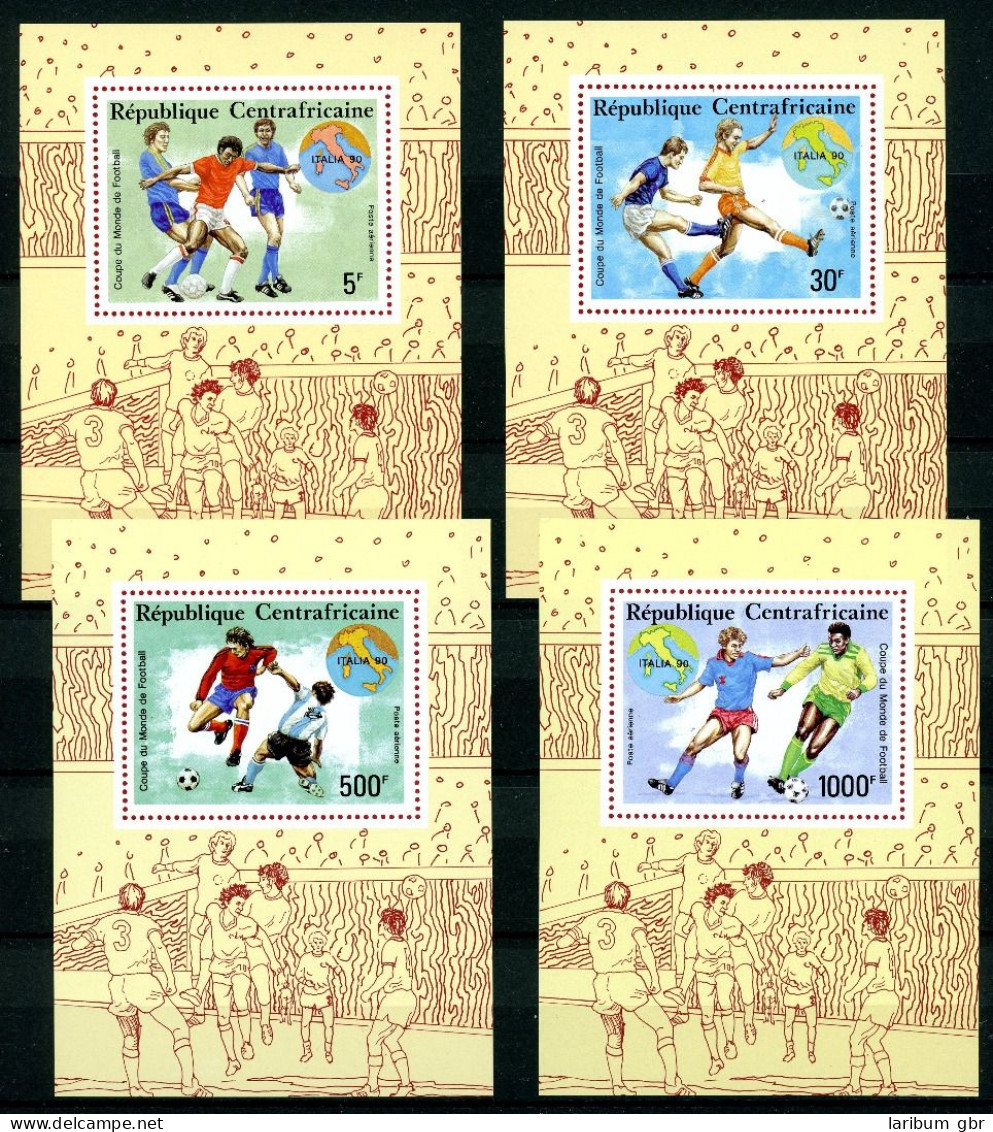 Zentralafrika Sonderblöcke 1436-1439 Postfrisch Fußball WM 1990 #GB665 - Central African Republic