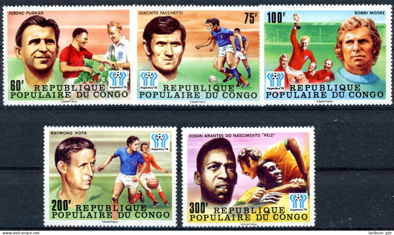 Kongo 614-618 Postfrisch Fußball #GB676 - Autres & Non Classés