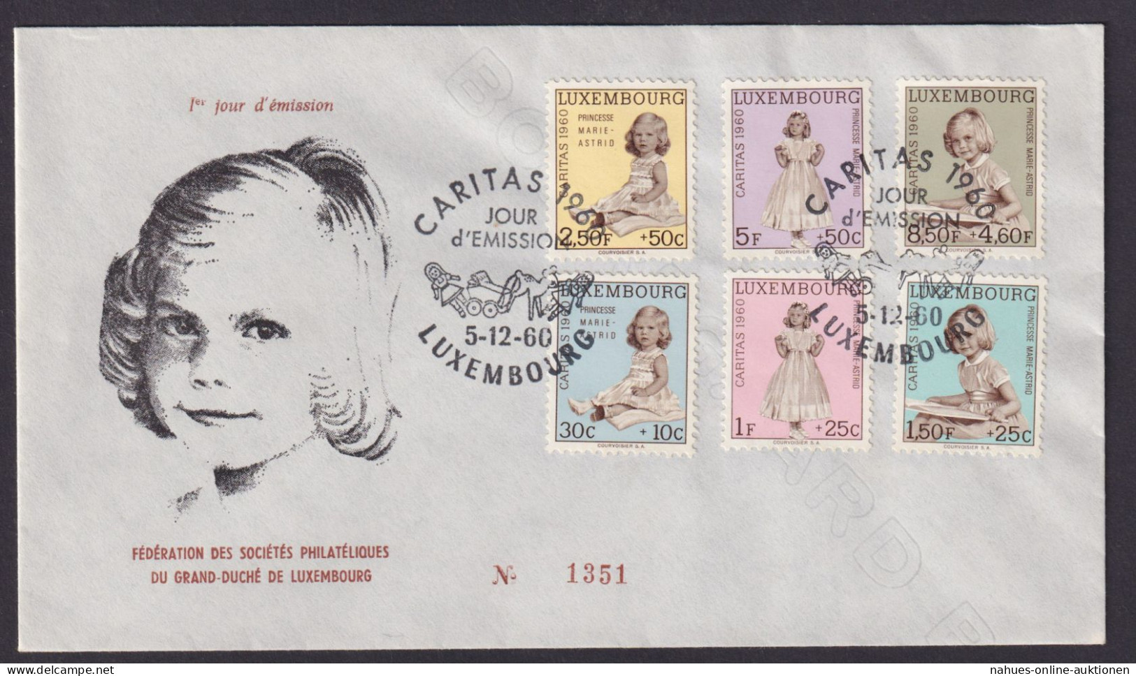 Europa Luxemburg Brief 631-636 Caritas Als Schöner FDC Mit Kindern - Covers & Documents