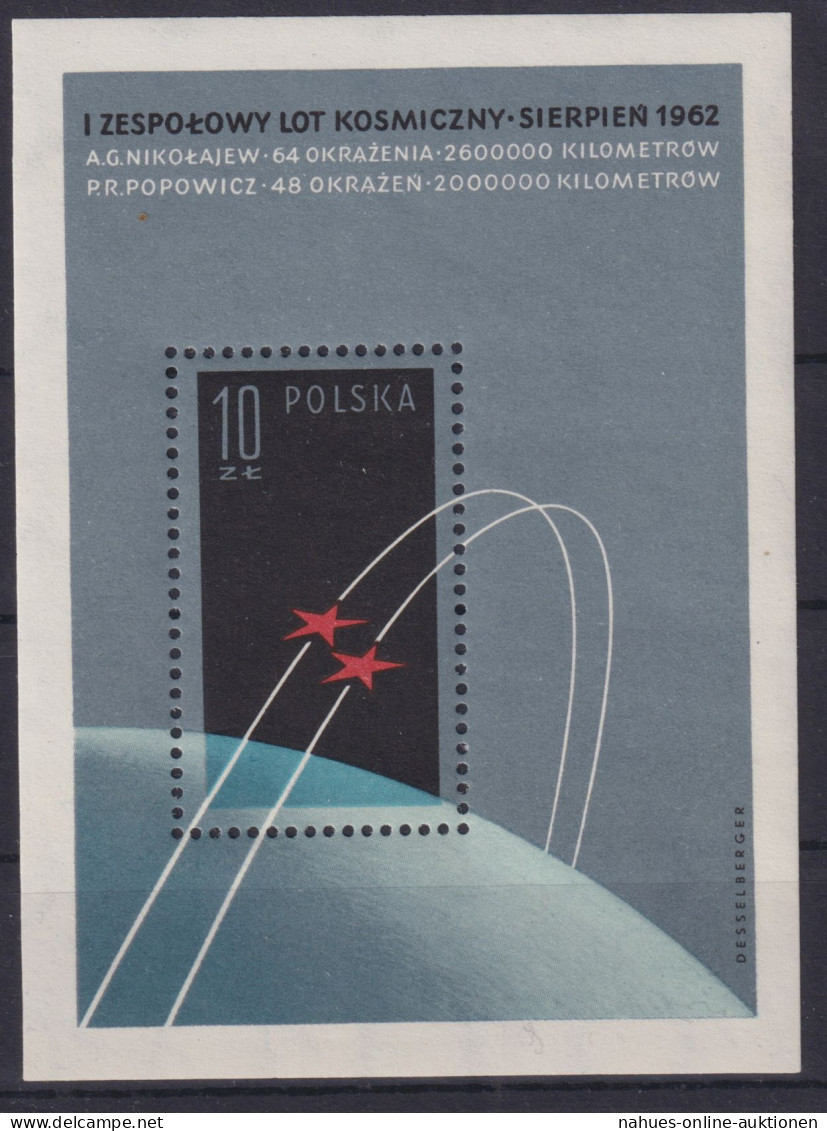 Polen Block 28 Weltraum Gruppenflug Raumschiffe Wostok 3 Luxus Postfrisch MNH - Brieven En Documenten